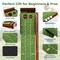 Brown-Green Golf Putting Mat Practice Training Aid With Auto Ball Return